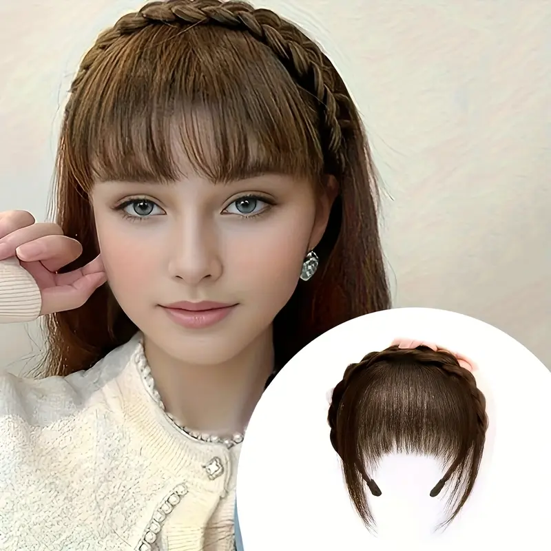 Women's Fashion Braided Headband with Bun - Versatile Hair Accessory, Perfect for Casual Wear, Easy to Wear and Remove, Perfect for Holiday Occasions, Casual Headband | Braided Headband | Secure Fit Headband