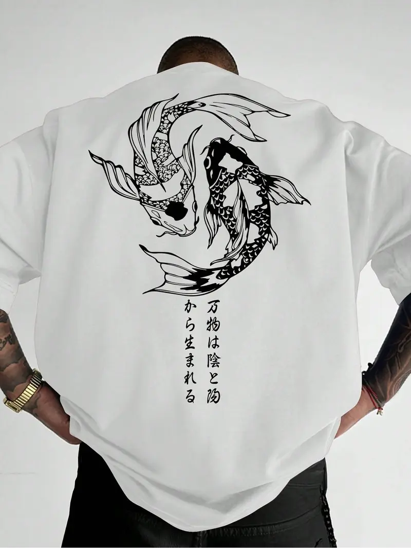 yin yang koi t shirt - TikTok Shop