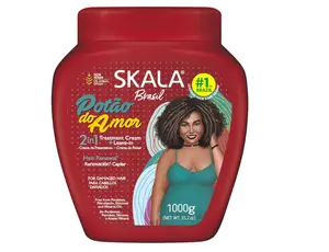 Skala Brasil Potao do Amor 2-in-1 Haircare Treatment Cream & Leave-In Conditioner, Multi-Ingredient Repairing Formula for All Hair Types, 35.2 oz