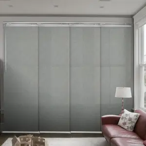 Charlotte 4-Panel Single Rail Panel Track 48"-88"W x 91.4"H, Panel width 23.5" - 70% LIGHT-FILTERING