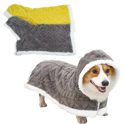 Pet Warm Coat, 1 Count Soft Comfortable Pet Sleeping Cape, Pet Sleeping Robe, Dogs Clothes, Dachshund Clothes, Dog & Cat Clothing Supplies