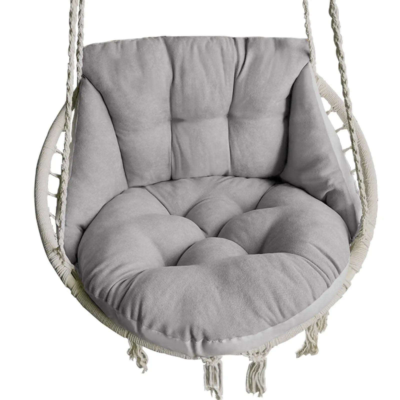 Hanging Basket Egg Chair Cushion - Round Thick Nest Back Pillow Seat Pad, Cushion for Patio Swing, Outdoor Porch Swing & Soft Hammock Seat (Chairs Not Included), Cushion Patio Swing