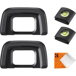 K&F Concept Eyepiece Cover & Hot Shoe Cover Kit, Viewfinder Protector Eyecup Eye Cup DK-24 for Nikon D5000 D5100 D3000 D3100 Camera Viewfinder