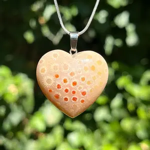 Cute Pink Coral Jade Pendant - Stainless Steel Necklace for Women