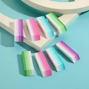 Random Colored Erasers Set of 6/12/24 Pcs, Portable Dust-Free Art and Office Erasers, Office Stationery Supplies, Office Supplies, Perfect Back to School Gift
