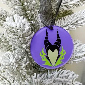 Maleficen Villain Acrylic Ornament Hand Painted Back  | Christmas gifts | Small Gifts
