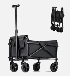Foldable Garden Wagon Cart Portable Camping Trolley ,Outdoor Multi-function Foldable Carts Wagon for Beach or Shopping Utility