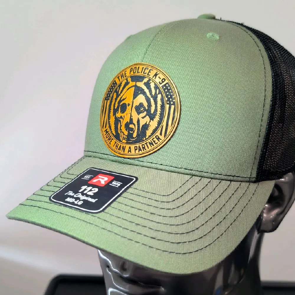 Police K9 Leather Patch Richardson 112 Trucker Hat