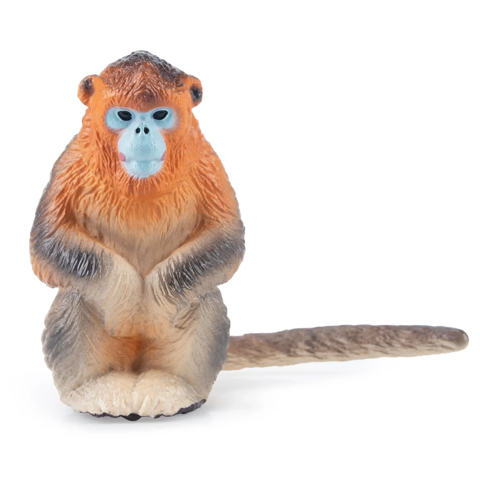 TOYMANY Hand-Painted PVC Solid Golden Snub-Nosed Monkey Figurine - Unisex Wild Primate Miniature Action Figure, Early Education Toy for 3+ Kids, Collector's Item, Action Figures
