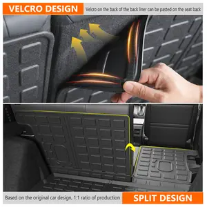 Trunk Mat Compatible with 2017-2022 Honda CRV Floor Mat Backrest Mat Replacement for 2017-2022 Honda CR-V Accessories (Fit 2017-2022 Hybrid Model, Rear Backrest Mats+Rear Trunk Mat+Floor Mats) Car Interior Kit