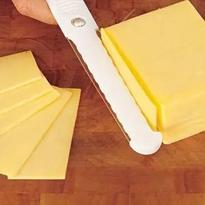 Plastic Cheese Slicer Knife - Butter Cutter and Cheese Spreader - Safe, Convenient Kitchen Tool for Cooking, Baking - Essential Kitchen Utensils and Supplies for Home, Apartment, School