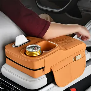 Car Armrest Cushion, Heightened Storage Pad, Car Cup Holder Napkin Box Organizer, Multi-Functional Central Storage Mat, Car Console Organizer, Car Storage Organizers