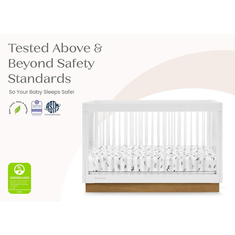 James Acrylic 4-in-1 Convertible Crib