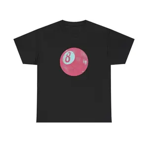 Pink Viral 8 Ball Aesthetic T-shirt, Unisex T-shirt, Trendy Tee for Men & Women Original Black Pink 8 Ball Cotton Top Womenswear Streetwear
