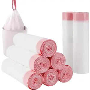 8 gallon plastic trash bags 120 count black drawstring thick garbage bags for office kitchen home x white 8