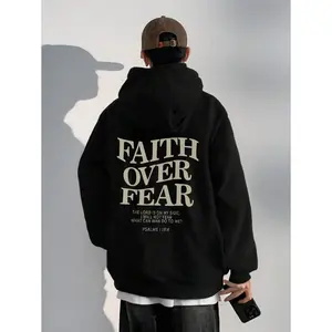 Faith Over Fear Christian Hoodie Christian Sweatshirt Jesus Hoodie,Hoodie Bible Verse Shirt Unisex Aesthetic Clothes,The Perfect Gift For A Christian Friend, Mens Clothes Hoodies