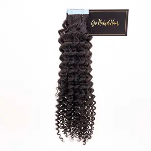 Textured 3C-4A Human Hair Tape In Extensions