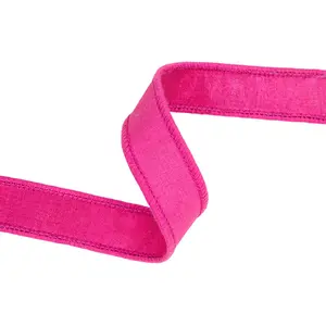 1" 10 YD Hot Pink with Metallic Fused Backing Wired Dupioni Ribbon (Copy)