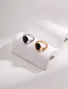 Black Agate Ring