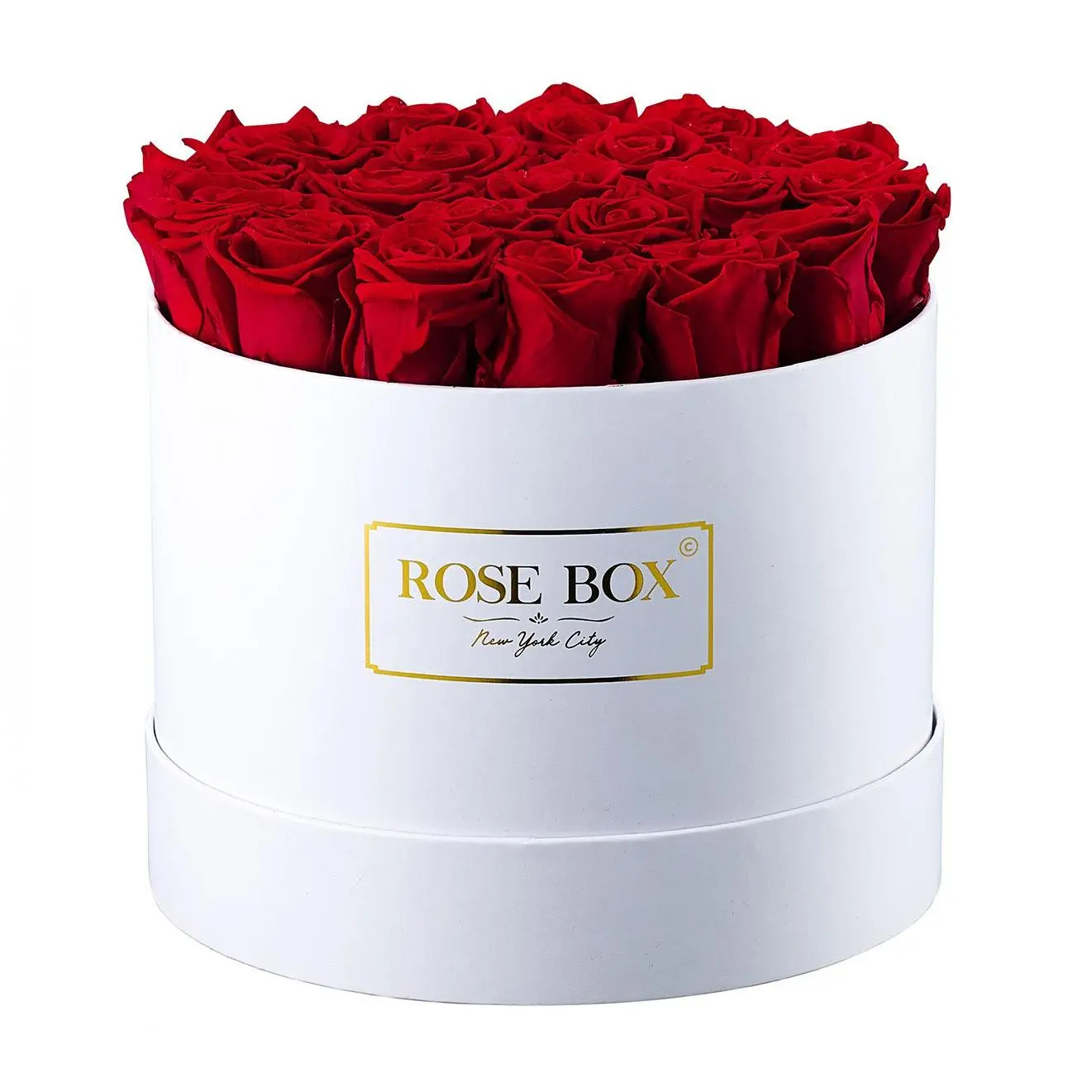 Rose Box Preserved Roses - Medium White Box