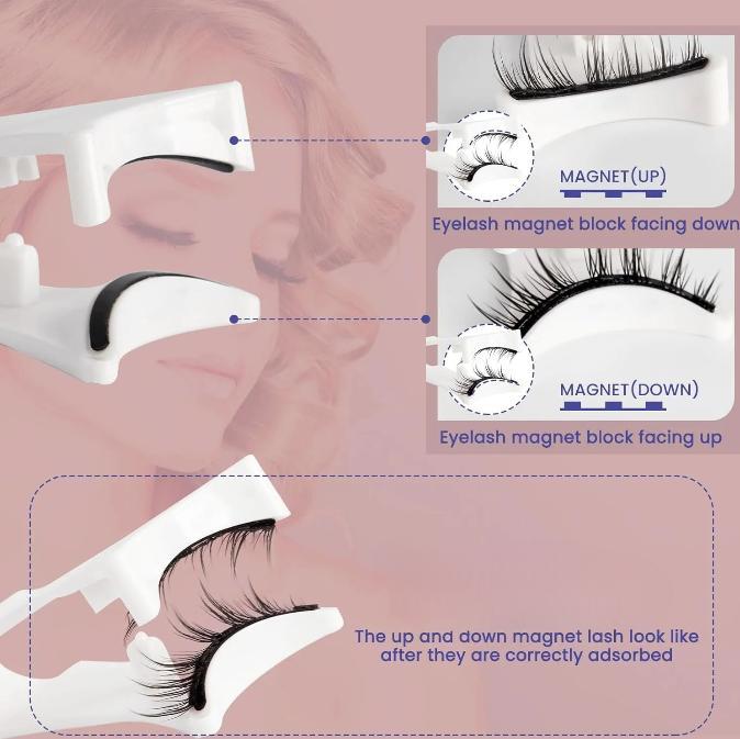 （Please confirm the product specifications）Reusable Magnetic Eyelashes - No Glue Needed, Natural Look with Applicator & Mirror all-day comfort