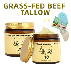 Whipped Grass-Fed Beef Tallow Honey Balm – 100% Natural Body Butter & Face Moisturizer, Traditional Skin Care for Deep Hydration and Soft Skin.#body care #daily moisturizer #moisture