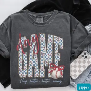 Comfort Colors Baseball Shirt Baseball Game Day Shirt for Women Baseball Mom Shirt Game Day Baseball Game Day Tee for Women