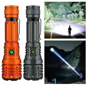 10000 Lumens 4000mAh LED Flashlight Super Bright, Ultra Bright Portable Camping Flashlight,Waterproof Flash Light for Camping,Night Outdoor Emergency Lighting
