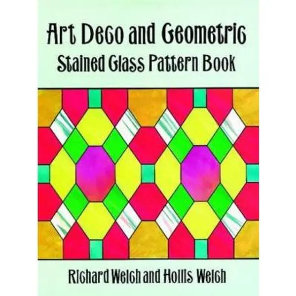 Used Art Deco and Geometric Stained Glass Pattern Book - Richard Welch, Paperback, English, 1.05lbs, Craft Projects Inspiration, Stylized Designs Artwork, 132Pp