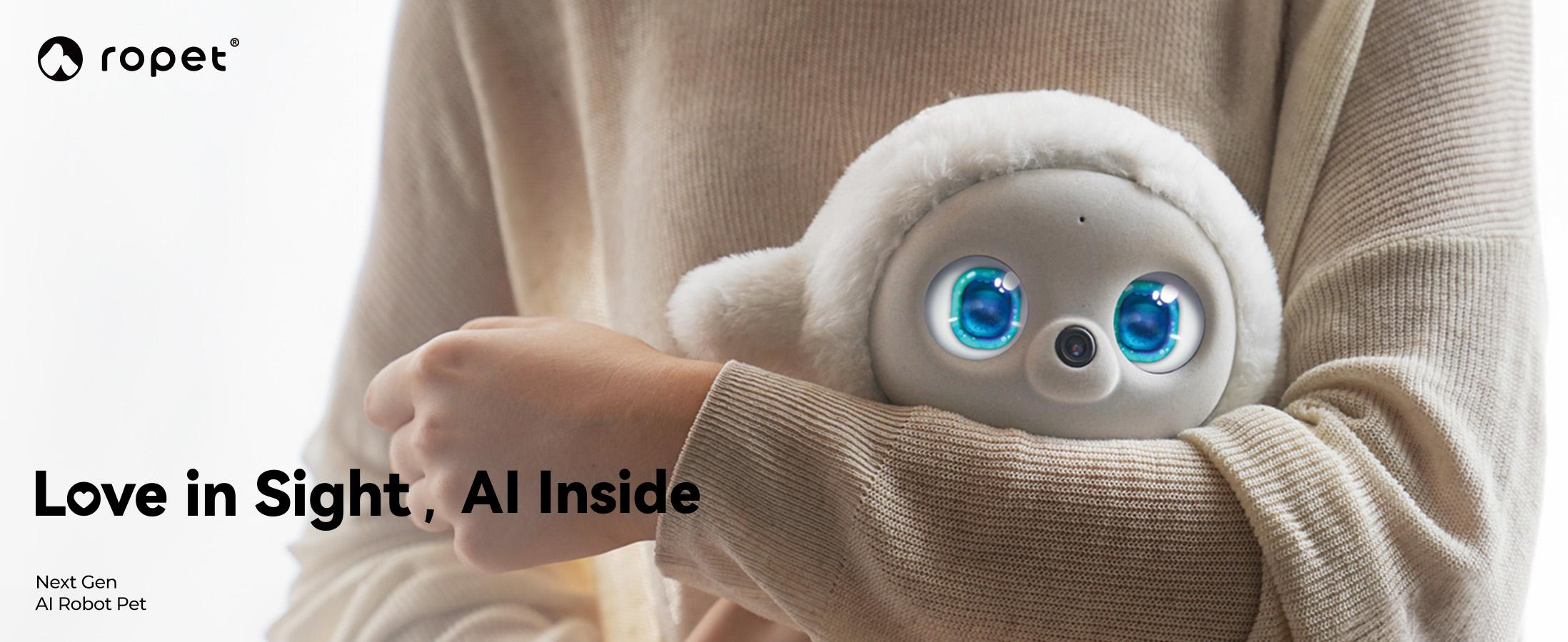 ROPET KAMOMO Companion Interactive Robot Pet, Emotional Support for Kids and Adults, AI Desk Robots, Anxiety Relief Comfort Gift