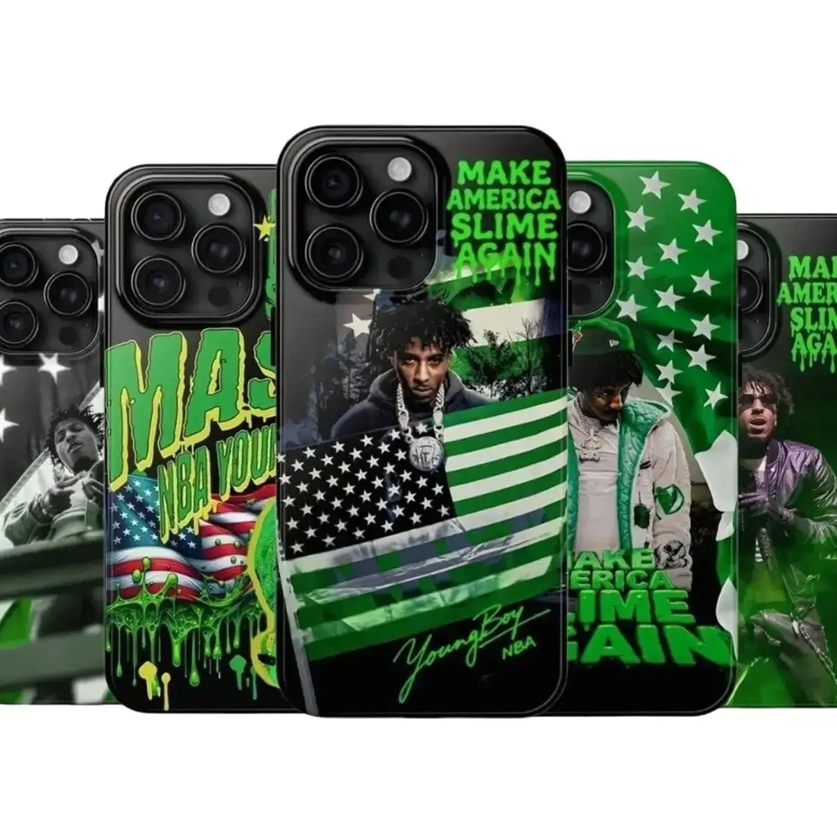 YoungBoy NBA Rapper Hiphop Compatible with iPhone 17, 16, 15, 14, 13, 12, 11, X & Galaxy.