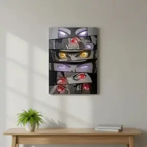 classic hot-blooded anime art, poster, canvas, eyes, very suitable for Japanese two-dimensional fans, the perfect gift for bedroom, living room, kitchen, dormitory corridor, mural, wall decoration