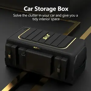 50L/70L Car Trunk Organizer Car Boot Storage Organiser Multi Pocket Car Boot Tidy Storage 3 Times Size Folded Portable Waterproof 1680D Oxford for Car/SUV/Truck/Auto,cars accessories