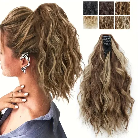 14-Inch Heat-Resistant Synthetic Curly Bob Wig, Clip-On Hair Extension, Gradient to Gold, Secure Fit, Usage, Women and Girls, Synthetic Hair Wigs, Heat Resistant Hairpiece, Curled Synthetic Wig