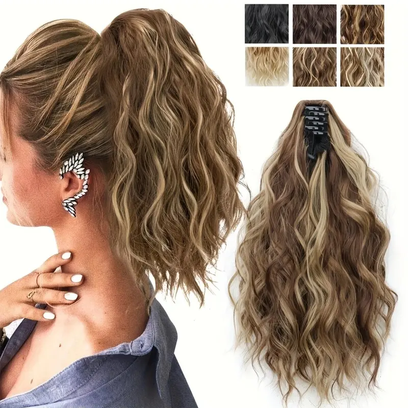 14-Inch Heat-Resistant Synthetic Curly Bob Wig, Clip-On Hair Extension, Gradient to Gold, Secure Fit, Usage, Women and Girls, Synthetic Hair Wigs, Heat Resistant Hairpiece, Curled Synthetic Wig