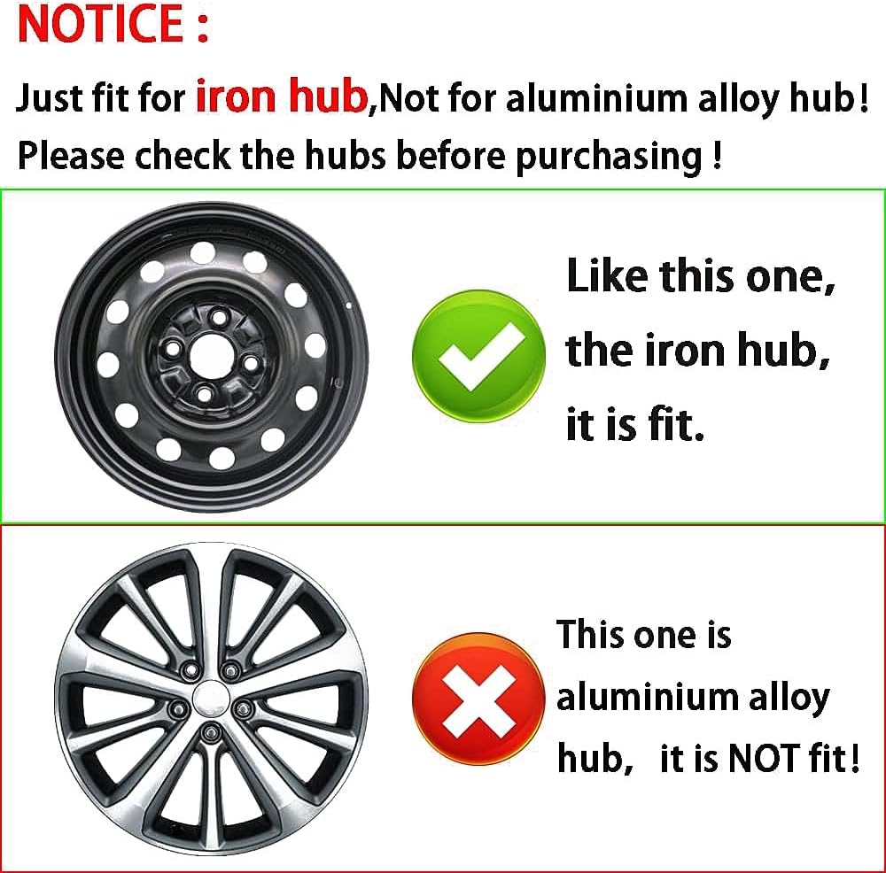 16"  Hubcap Wheel Cover Replacement Kit 4 Pack Hub Caps Wheel Rim Cover