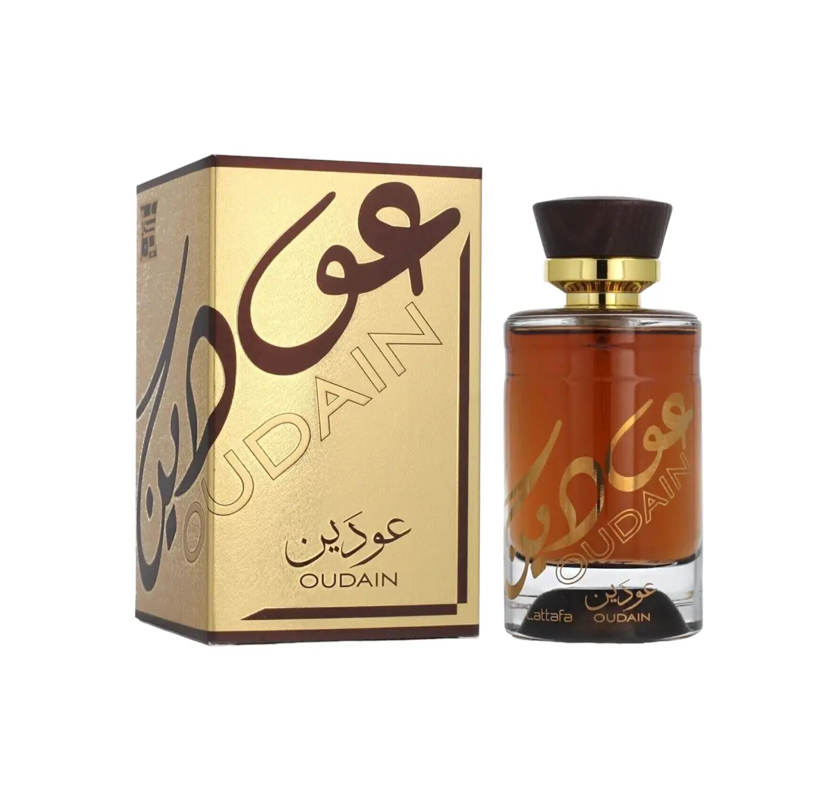 Lattafa Oudain Alcohol-Based Eau de Parfum, 3.4 Oz (100ML) Unisex Fragrance with Warm Spicy, Wood, and Vanilla Notes