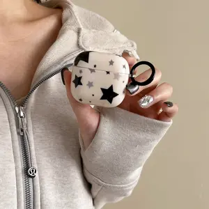 Durable Star Design AirPods Case, Compatible with AirPods 1/2/3/4 Pro Series, Earphone Protective Cover, Protective Cover for Enhanced Durability