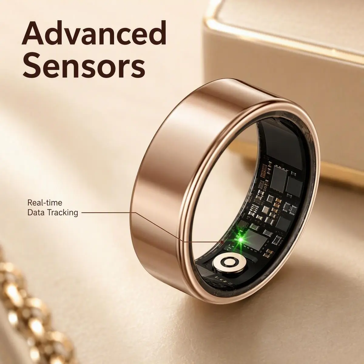 TERRALAB 2.0 Smart Ring,iOS & Android Compatible,IP68 Waterproof,Sports/Stress/Blood Oxygen/Heart Rate/Sleep Health Monitoring for Women&Men, with a Charging Case,No Subscription Fee