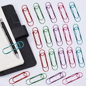 20 count Metal Pen Holder Clips for Notebook - Colorful Planner Pen Holder & Paper Clip Set - Multi-Purpose Pencil Clips for Journal Planner Office School Supplies (5 Colors)