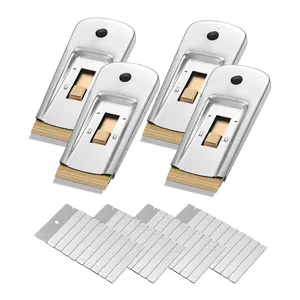 - Metal Razor  Scraper Tool, 4 Pack, 40 Extra Carbon Steel , Stainless Steel Heavy-Duty Cleaning Razor Scraper Tool