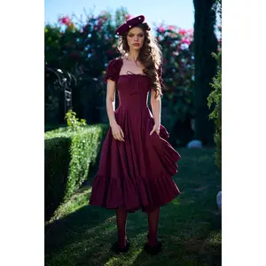 The Bordeaux Foxglove Dress