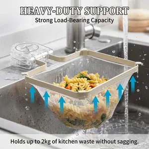 Viral Kitchen Sink Strainer Rack – Disposable Mesh Bags Drain Filter, Anti-Clog Food Waste Catcher, Sink Corner Garbage Holder Organizer, Easy Clean No Mess Kitchen Essential