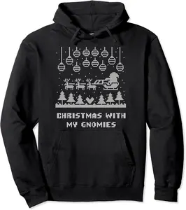 Christmas with My Gnomies Xmas Friends Christmas Eve Buddy Pullover Hoodie - Joelalbe Shop 77B09JLF2D25