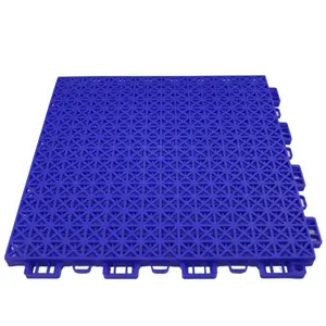 RevTime 24 pcs Interlocking Rugged Grip-Loc Deck Floor Tiles 12"x12"x5/8" Non-Slip with Drainage Holes Deck Flooring, Patio Floor, Swimming Pool Floor - Blue
