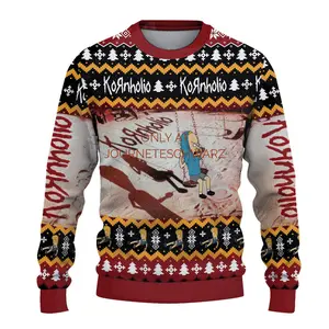 [Arrive After Christmas] Kornholi0 V2 Ugly Christmas Sweater, Nu-Mental Band Xmas Gift