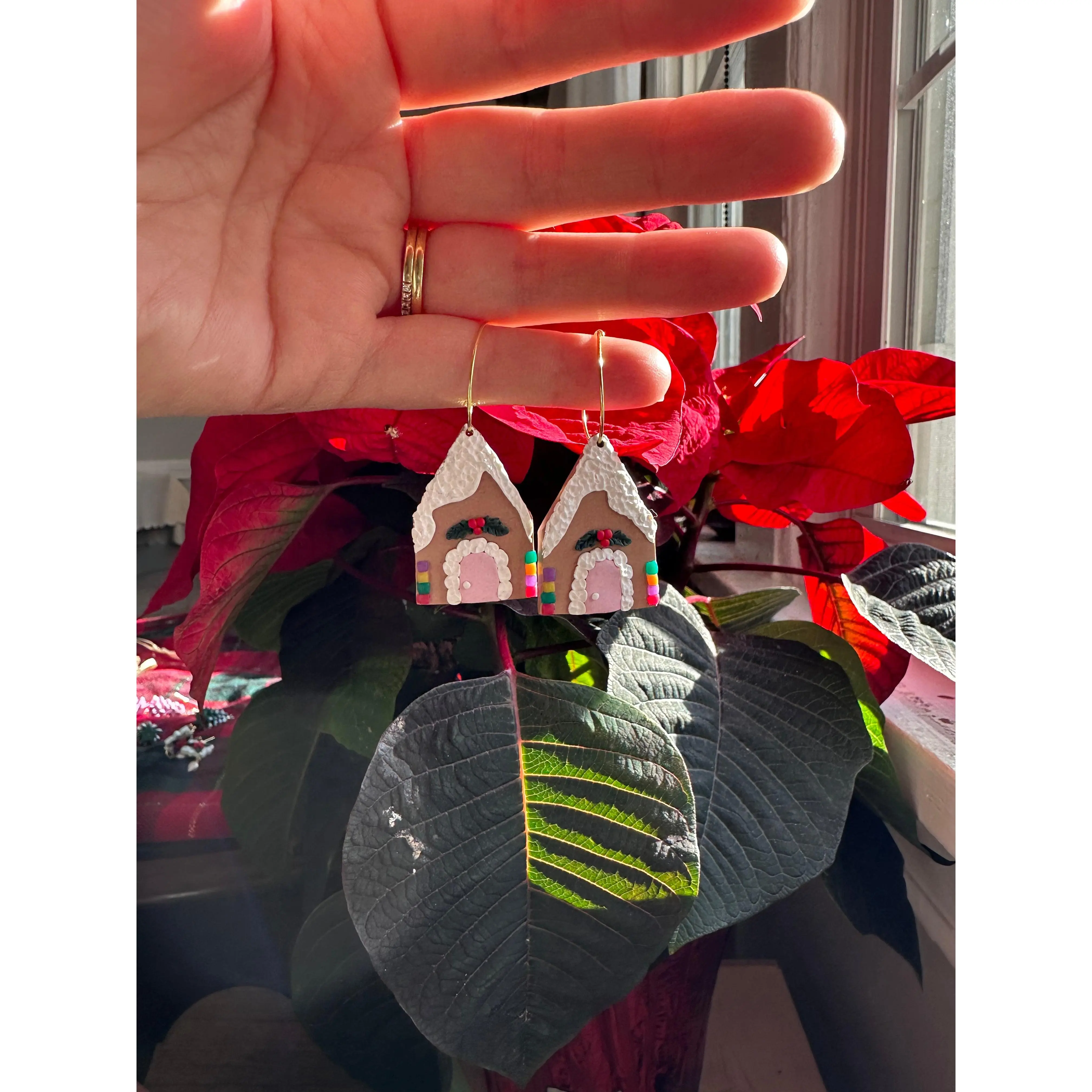 Gingerbread House Earrings