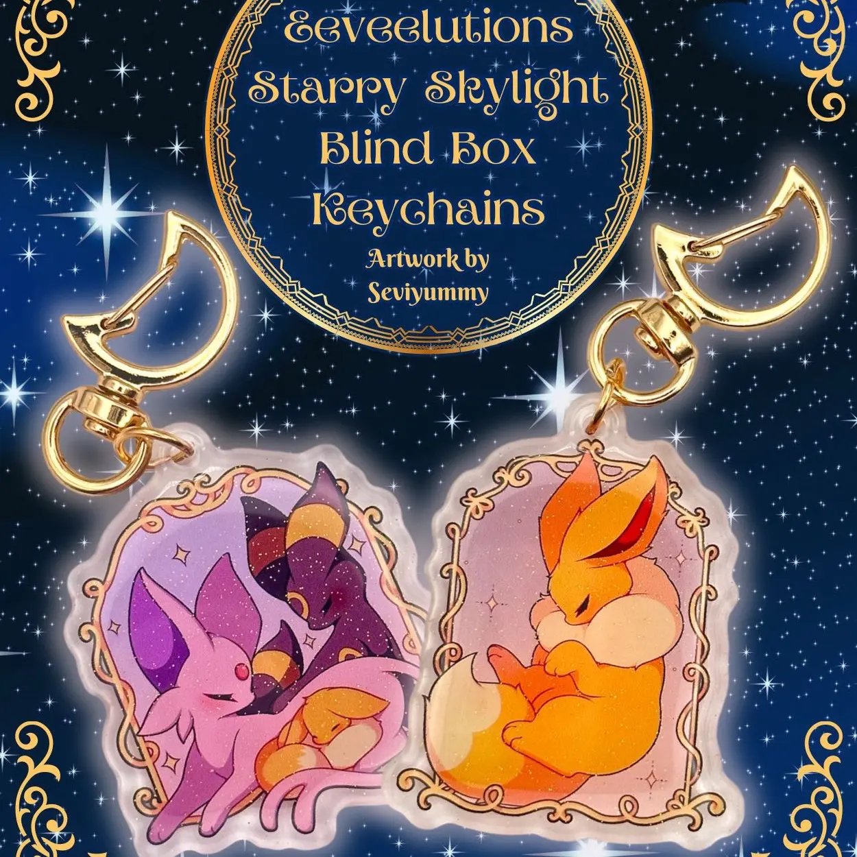 Eeveelution Starry Skylight Blind Bag Keychain