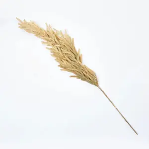Dried-Look Wheat Grass Neutral Tone Norfolk Pine Branch Autumn Spray - 38"