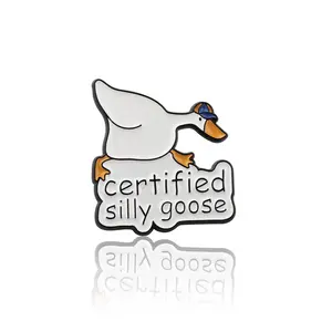 Cute Goose Design Brooch, Letter  Animal Design Brooch, Fashion Accessories for Men & Women